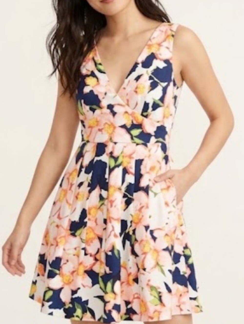 J Crew Dress Floral Pleated A-Line Fit And Flare Size 4 NWT